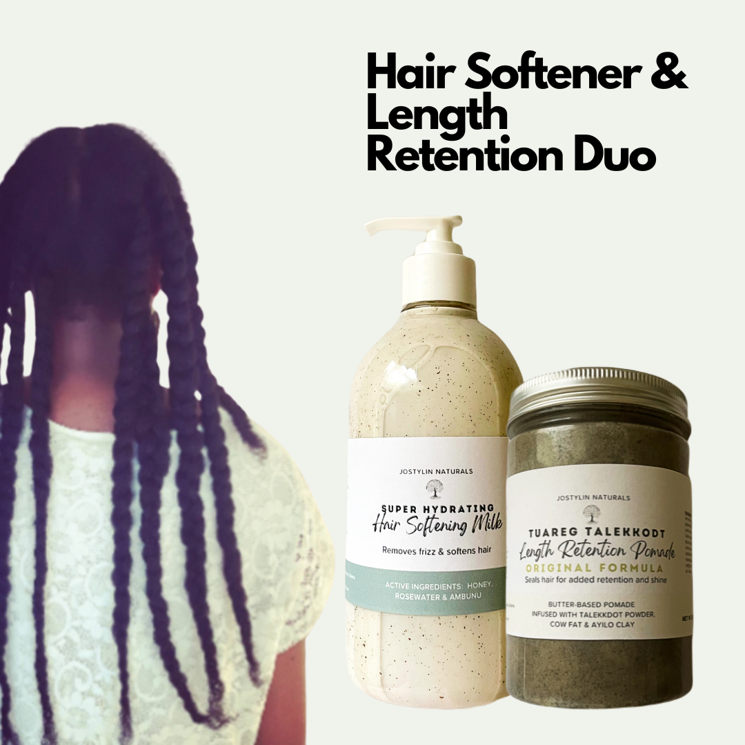 Low Porosity Natural Hair Regimen | 4C, 4B, 4A, Black African Hair Jostylins Chebe Hair Grease Tuareg Length Retention Pomade And Softener